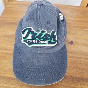 Notre Dame Irish Hat Cap Cotton Top of the World Navy Blue